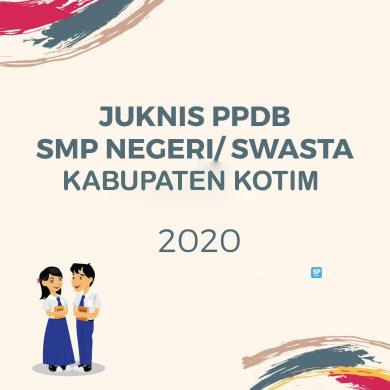 JUKNIS PPDB SMP TAHUN PELAJARAN 2020/2021